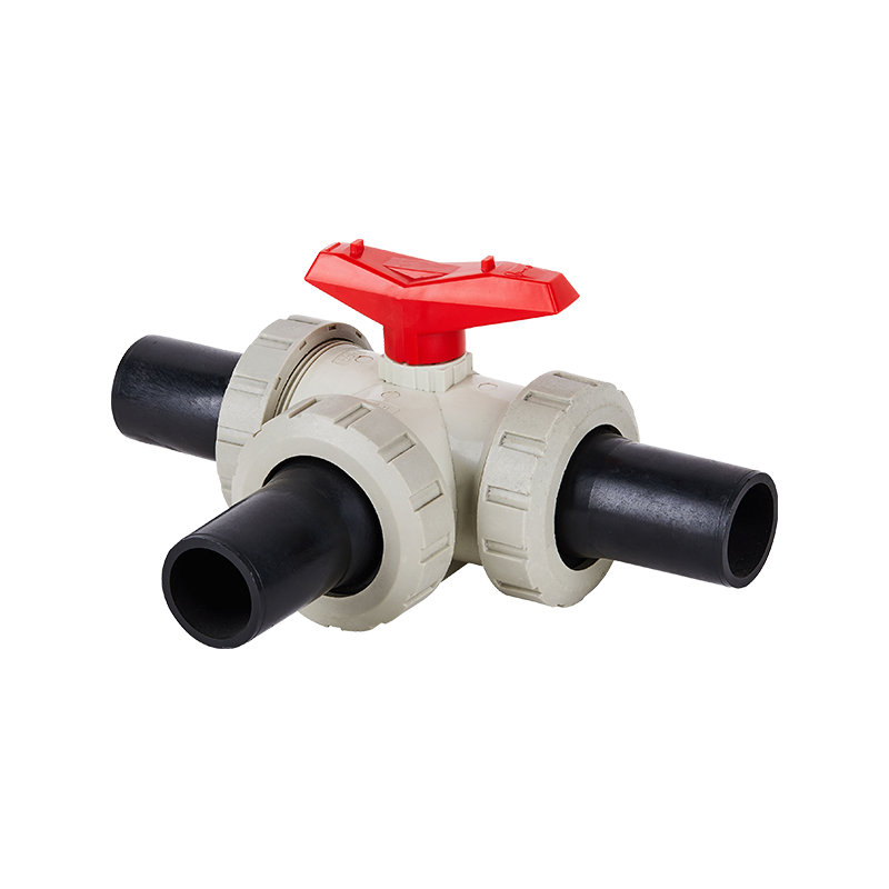 PPH Butt Welded Three-Way Ball Valve DN50