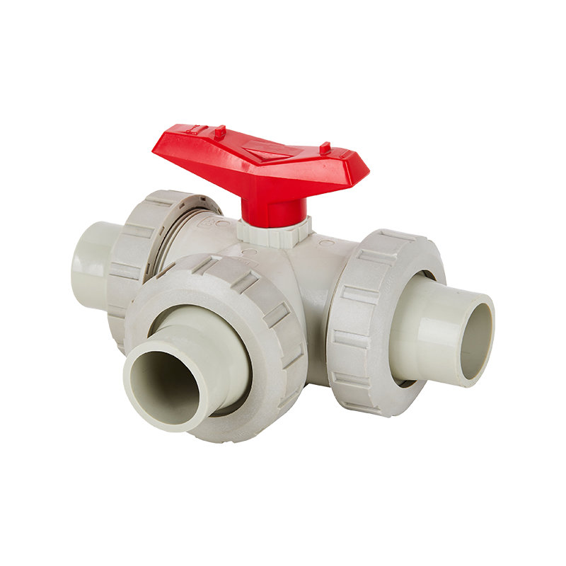 PPH Butt Welded Three-Way Ball Valve DN50